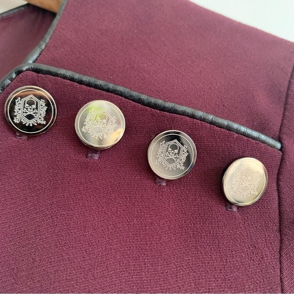 THE Kooples Crepe Viscose Shift Dress in Wine Color Size L - Picture 14 of 16